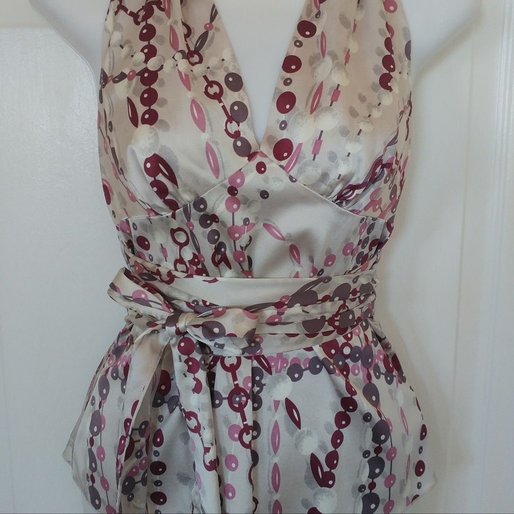 HOLIDAY TOP ~ TRINA TURK Sexy Halter Top SILK